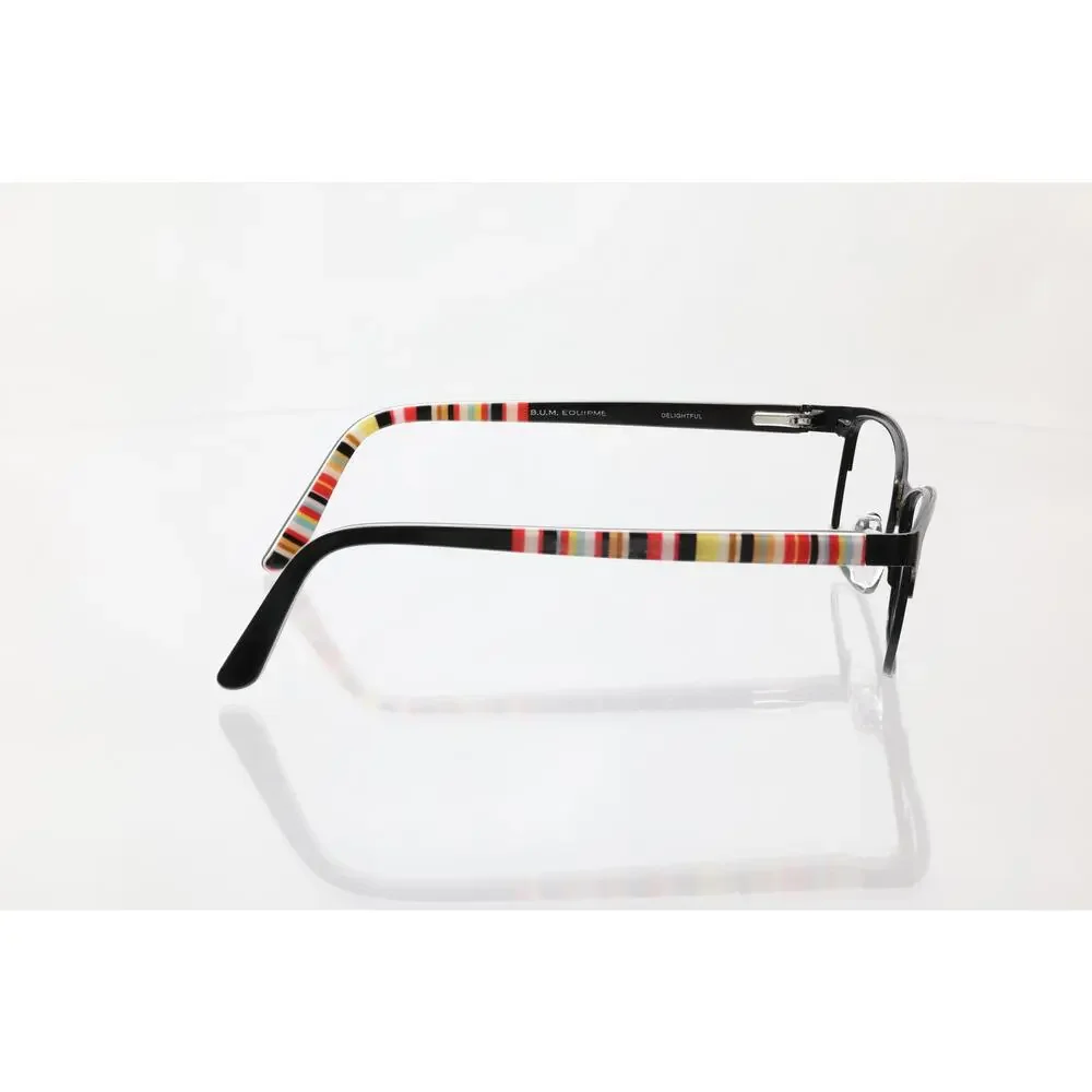 B.U.M EQUIPMENT DELIGHTFUL 52-16-135mm BLACK Eyeglass FRAMES ONLY - FAIR - READ